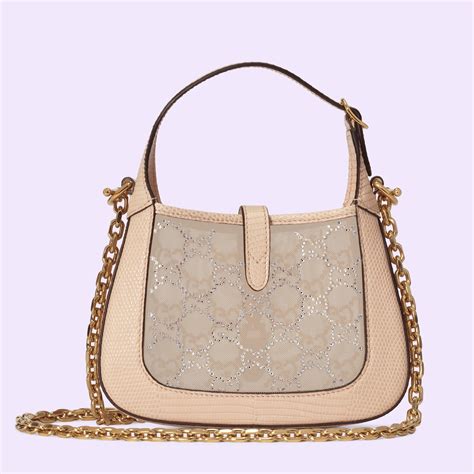 gucci mini crystal lizard bag|Jackie 1961 GG crystal mini bag .